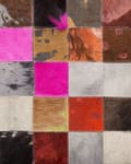 Miniatyrbild 4 av 6: Patchwork-lädermatta 200 x 200 cm flerfärgad ENNE Lumarko!