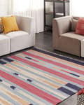 Pikkukuva 2 / 7: Puuvillainen kilim matto 200 x 300 cm monivärinen GANDZAK Lumarko!