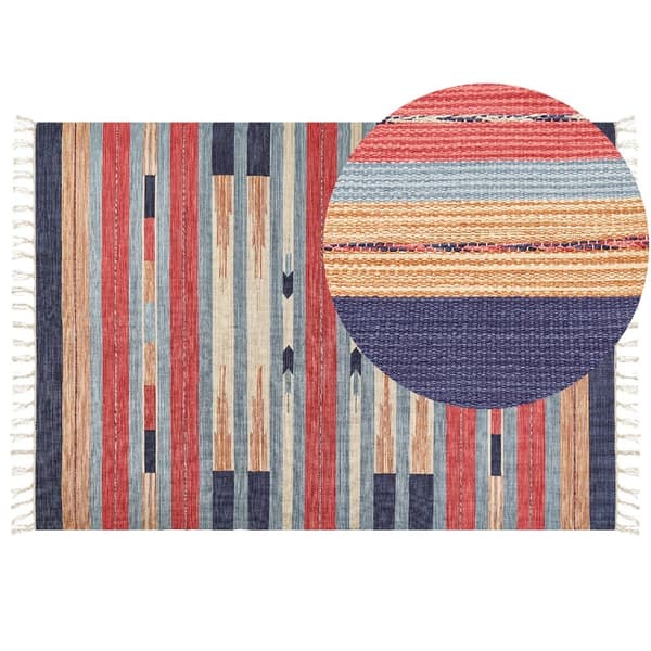 Puuvillainen kilim matto 200 x 300 cm monivärinen GANDZAK Lumarko!