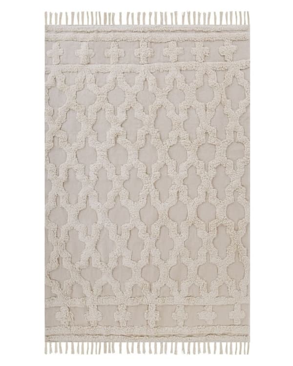 Bomullsmatta 140 x 200 cm beige SULUOVA Lumarko!