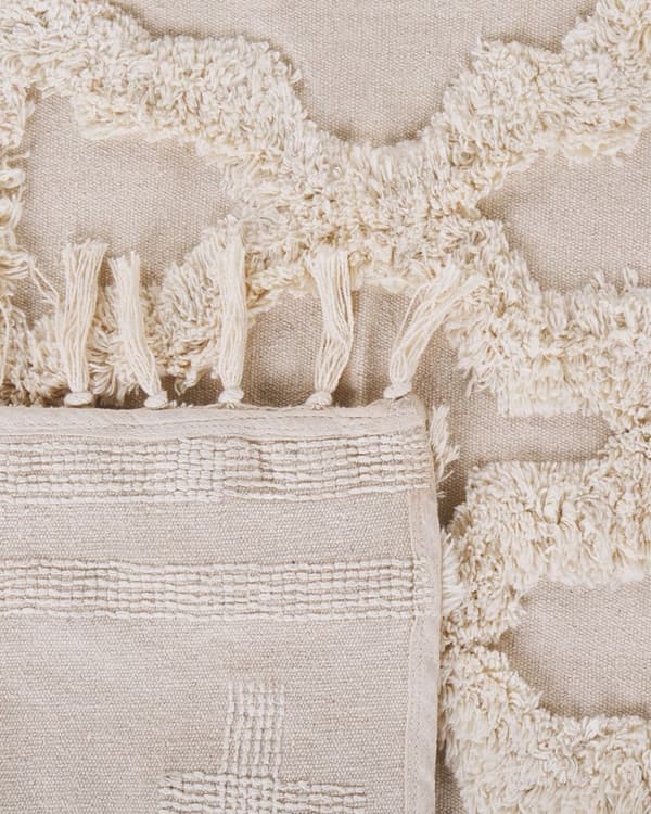 Bomullsmatta 140 x 200 cm beige SULUOVA Lumarko!