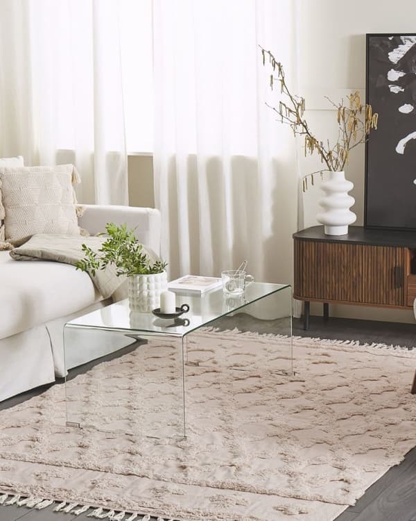 Bomullsmatta 140 x 200 cm beige SULUOVA Lumarko!