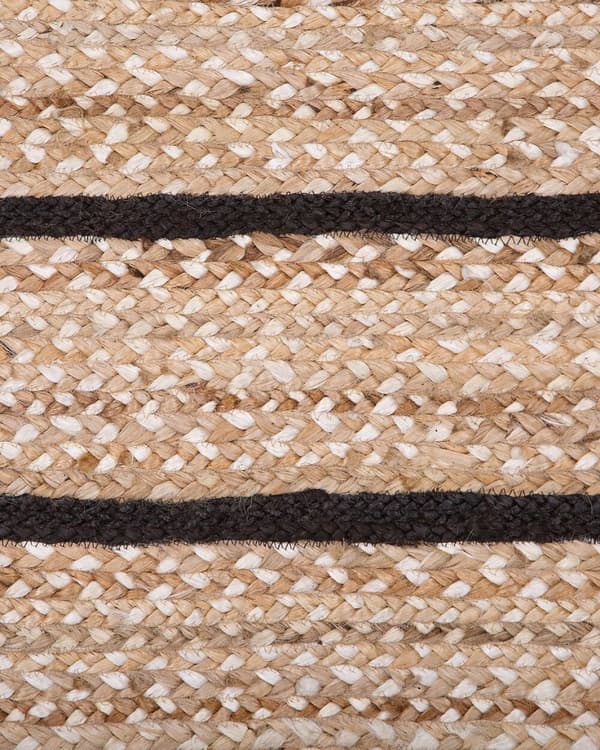 Jute tæppe 80 x 150 cm beige og sort KARADONA Lumarko!