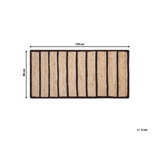 Jute tæppe 80 x 150 cm beige og sort KARADONA Lumarko!