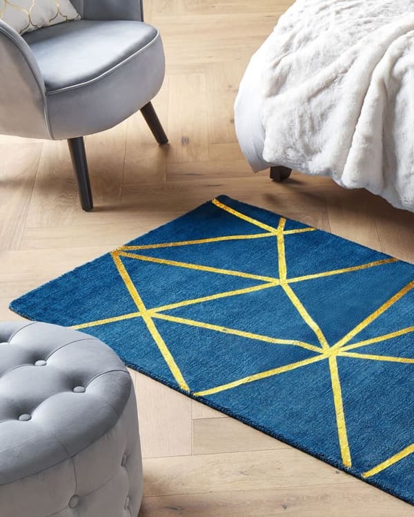 Viskosetæppe 80 x 150 cm blå HAVZA Lumarko!