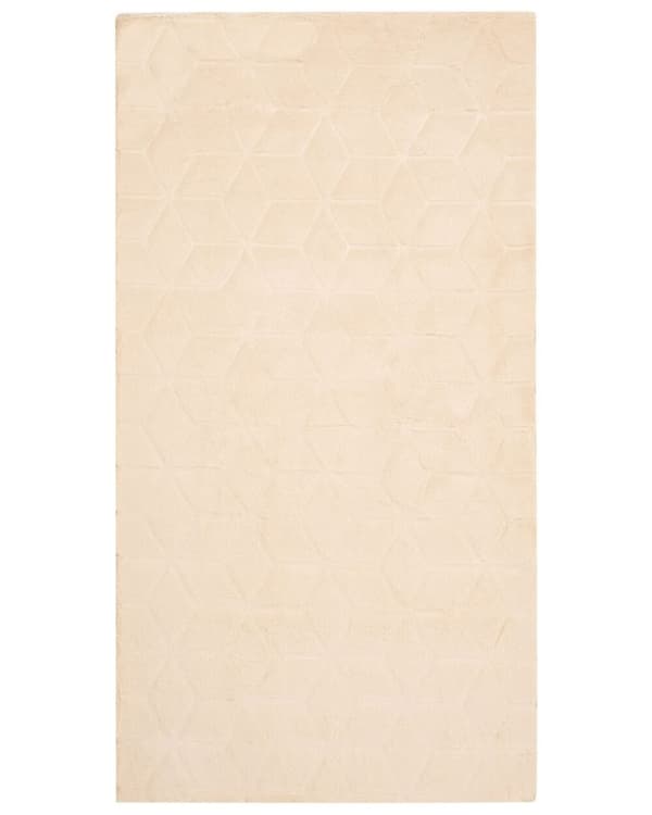 Tæppe i kaninpels, 80 x 150 cm, beige, THATTA Lumarko!