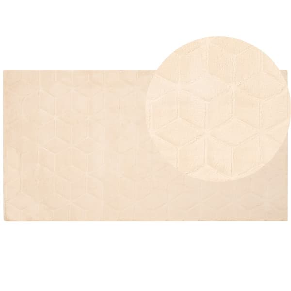 Tæppe i kaninpels, 80 x 150 cm, beige, THATTA Lumarko!