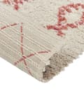 Miniatyrbillede 4 af 6: Bomuldstæppe 80 x 150 cm beige-rosa BUXAR Lumarko!