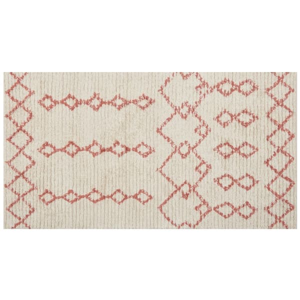Bomuldstæppe 80 x 150 cm beige-rosa BUXAR Lumarko!
