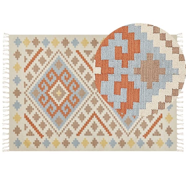 Puuvillainen kilim-matto 160 x 230 cm monivärinen ATAN Lumarko!