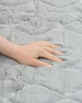 Miniatyrbillede 4 af 8: Tæppe i kaninpels, imiteret pels, 160 x 230 cm, mintgrå THATTA Lumarko!