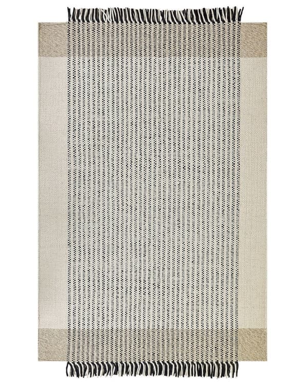 Villamatto 140 x 200 cm beige ja musta DIVARLI Lumarko!