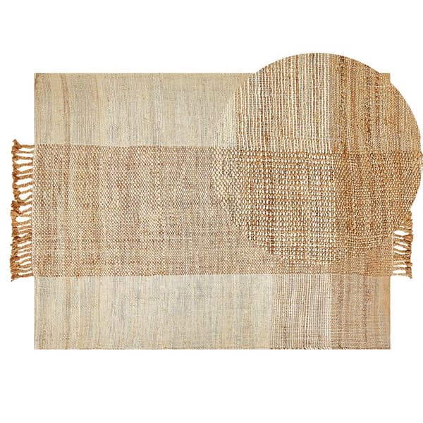 Jute tæppe 140 x 200 cm beige HAMZALAR Lumarko!