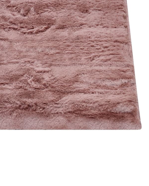 Kanin tekoturkismatto 80 x 150 cm vaaleanpunainen MIRPUR Lumarko!