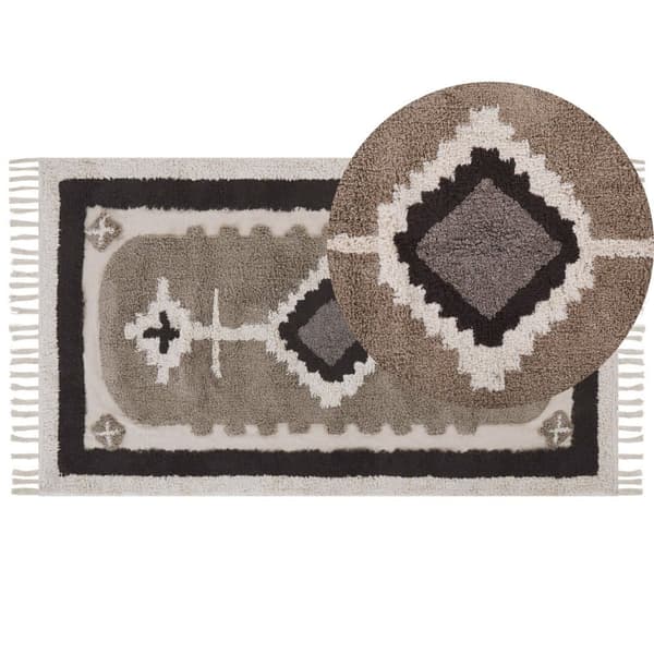 Puuvillamatto 80 x 150 cm beige GEYVE Lumarko!
