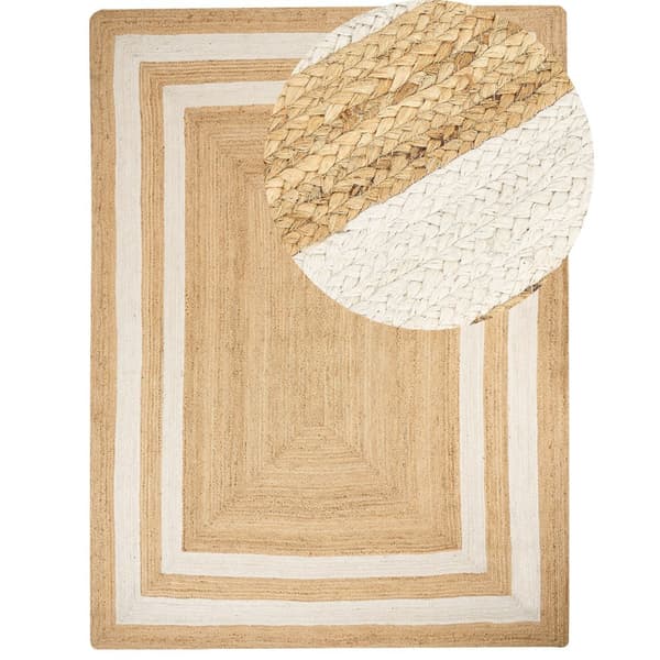 Jute tæppe 300 x 400 cm beige GEMEREK Lumarko!