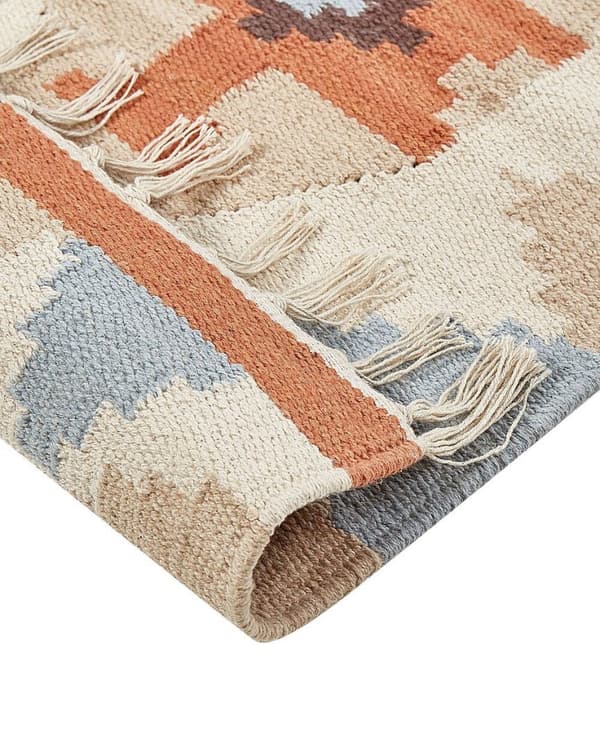 Puuvillainen kilim matto 160 x 230 cm monivärinen DILIJAN Lumarko!