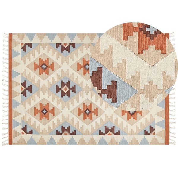 Puuvillainen kilim matto 160 x 230 cm monivärinen DILIJAN Lumarko!