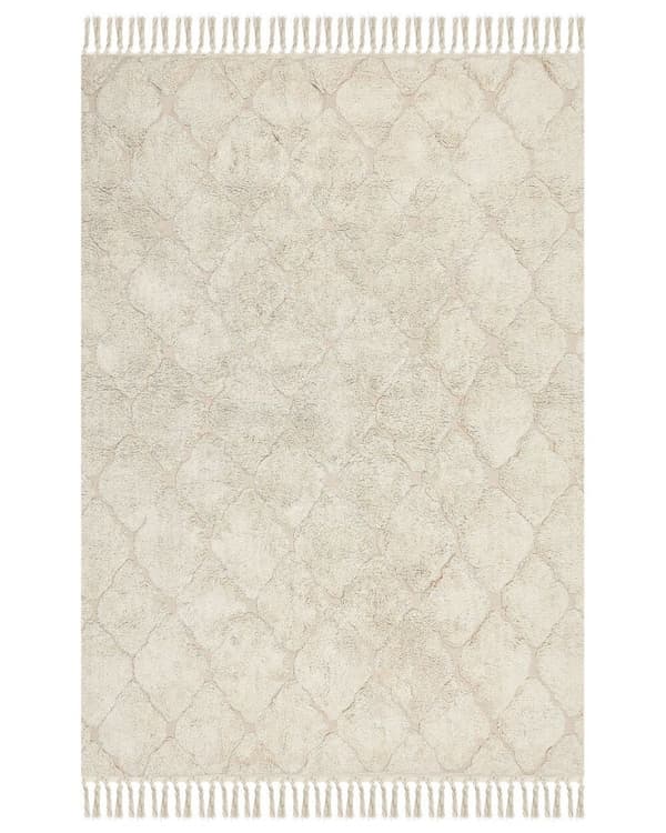 Bomullsmatta 140 x 200 cm beige SILCHAR Lumarko!