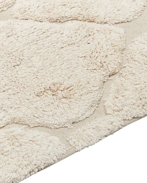 Bomullsmatta 140 x 200 cm beige SILCHAR Lumarko!