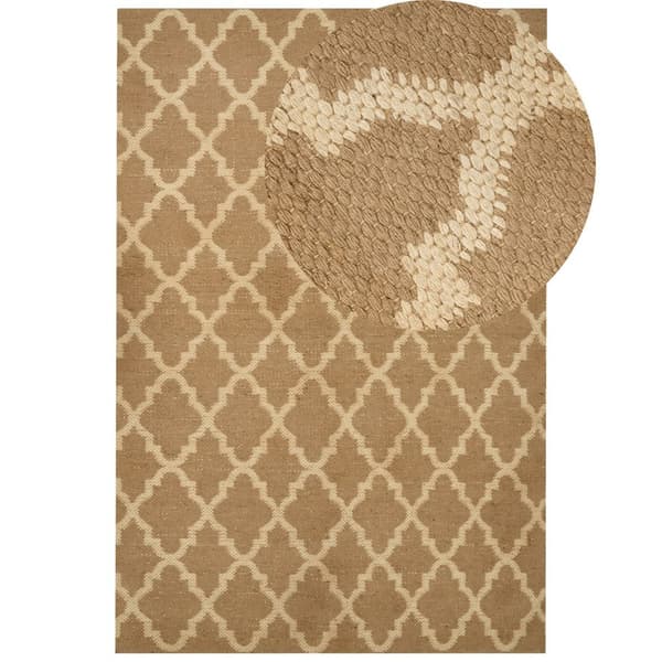 Jute tæppe 200 x 300 cm beige MERMER Lumarko!
