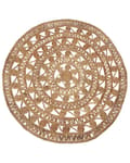 Pikkukuva 3 / 7: Pyöreä juuttimatto 140 cm beige KERER Lumarko!