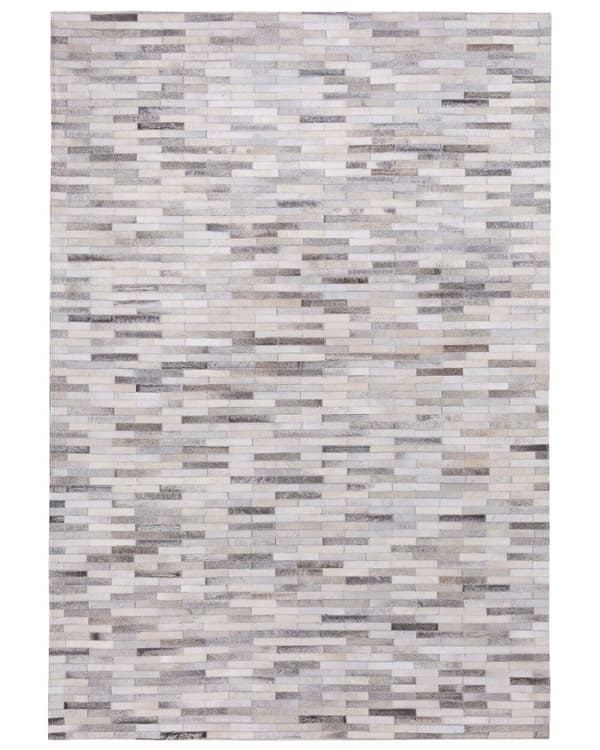 Grå læder tæppe 140 x 200 cm AHILLI Lumarko!
