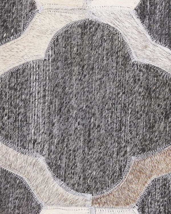 Nahkamatto 140 x 200 cm harmaanbeige ROLUNAY Lumarko!