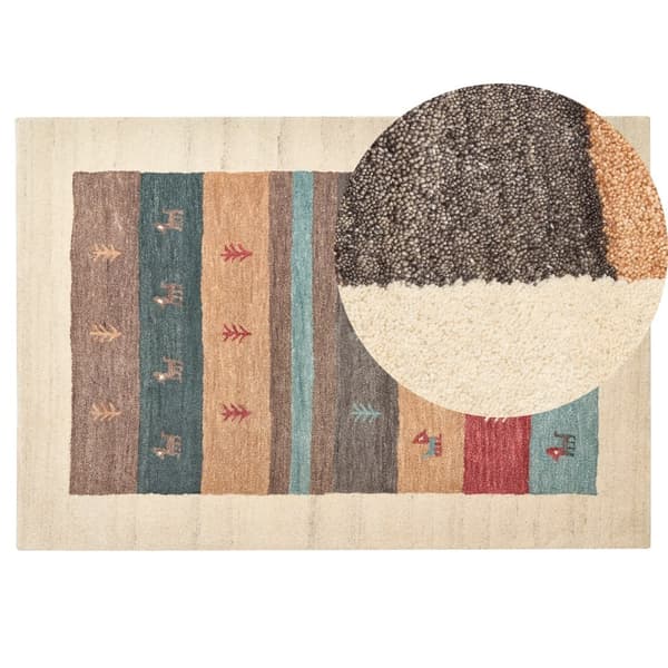 Ull gabbeh matta 140 x 200 cm multicolor SARILAR Lumarko!