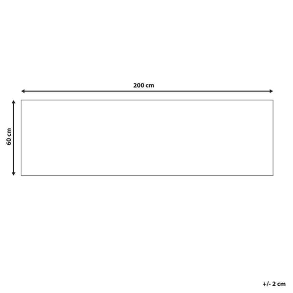 Tæppe 60 x 200 cm grå med blå KOTTAR Lumarko!