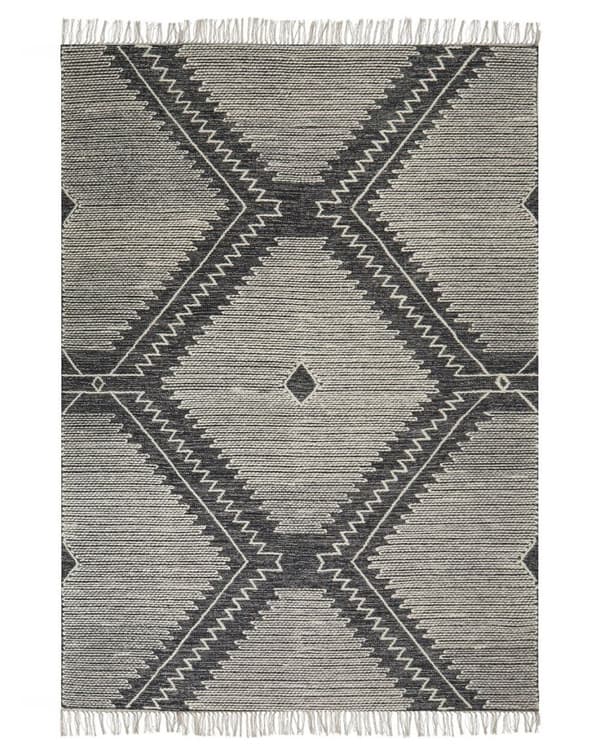 Bomullsmatta 140 x 200 cm svart och vit ARBAA Lumarko!