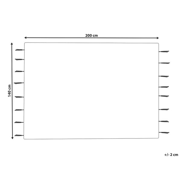 Puuvillamatto 140 x 200 cm mustavalkoinen KHEMISSET Lumarko!