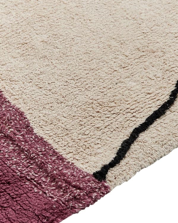 Puuvillamatto 140 x 200 cm beige-pinkki AFSAR Lumarko!