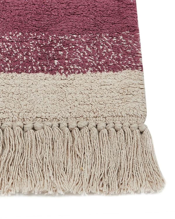 Puuvillamatto 140 x 200 cm beige-pinkki AFSAR Lumarko!