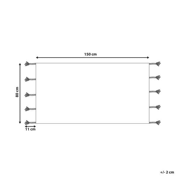 Bomullsmatta 80 x 150 cm flerfärgad DUZCE Lumarko!