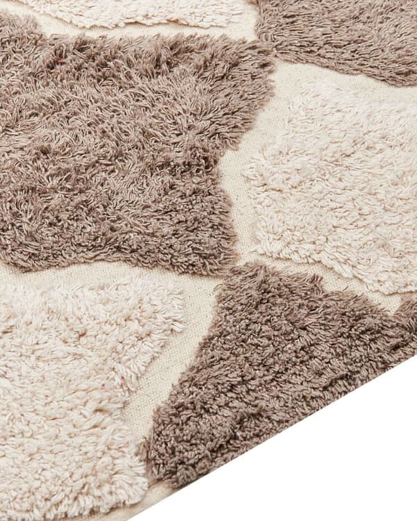 Bomuldstæppe 160 x 230 cm brun med beige SINOP Lumarko!