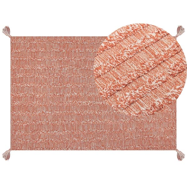 Bomuldstæppe 160 x 230 cm orange MUGLA Lumarko!