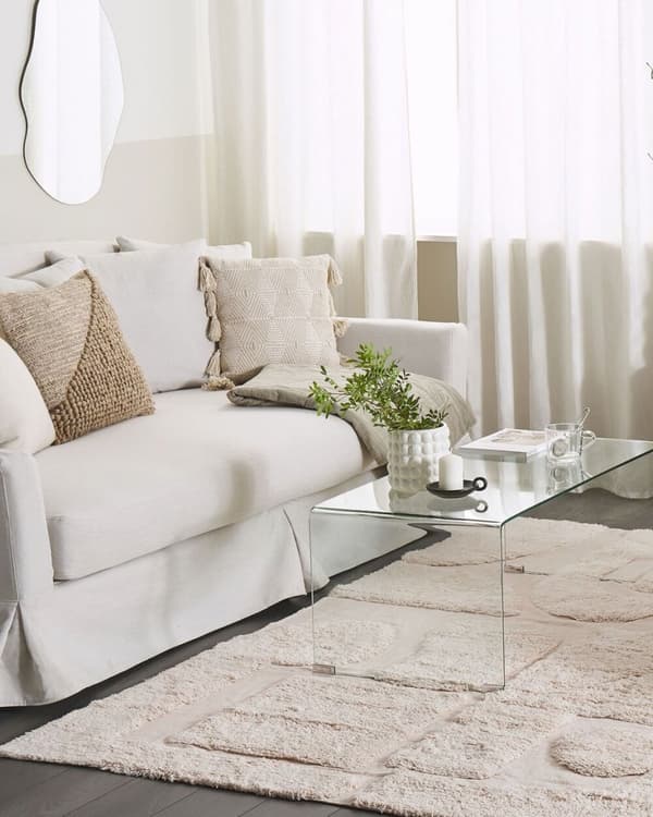 Bomuldstæppe 160 x 230 cm beige DIYADIN Lumarko!