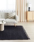 Miniatyrbillede 2 af 8: Jute tæppe 200 x 300 cm sort SINANKOY Lumarko!