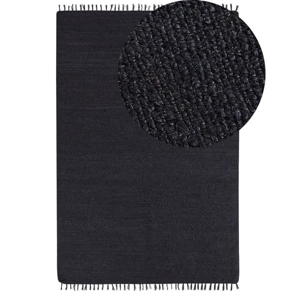 Jute tæppe 200 x 300 cm sort SINANKOY Lumarko!