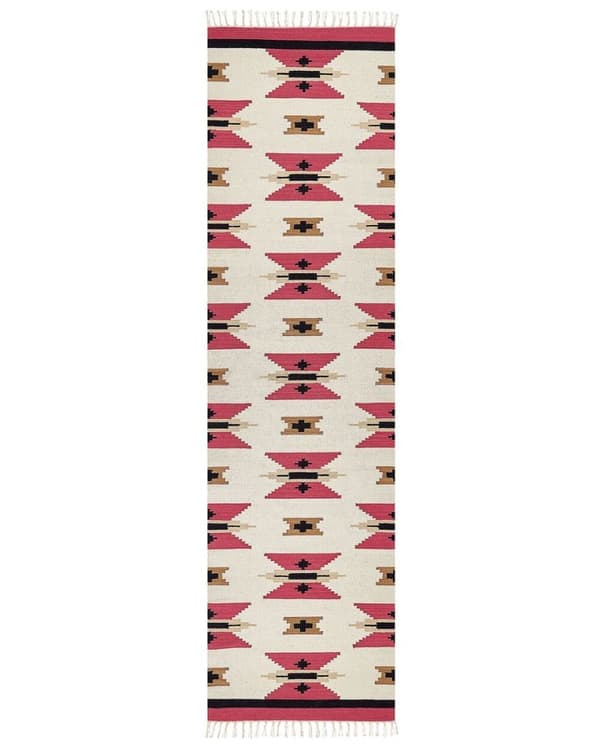 Puuvillainen kilim matto 80 x 300 cm monivärinen GARNI Lumarko!