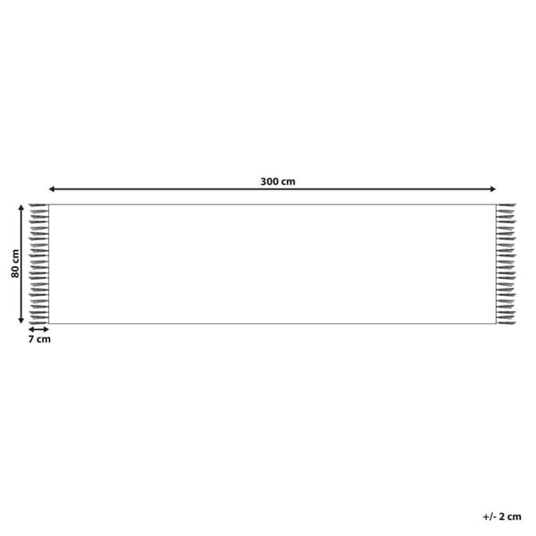 Puuvillainen kilim matto 80 x 300 cm monivärinen GARNI Lumarko!