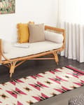 Pikkukuva 2 / 7: Puuvillainen kilim matto 80 x 300 cm monivärinen GARNI Lumarko!