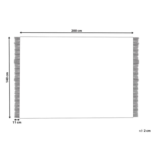 Villamatto 140 x 200 cm beige ja musta YAZLIK Lumarko!