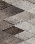 Miniatyrbillede 4 af 6: Patchwork lædertæppe 160 x 230 cm hvidgrå MALDAN Lumarko!