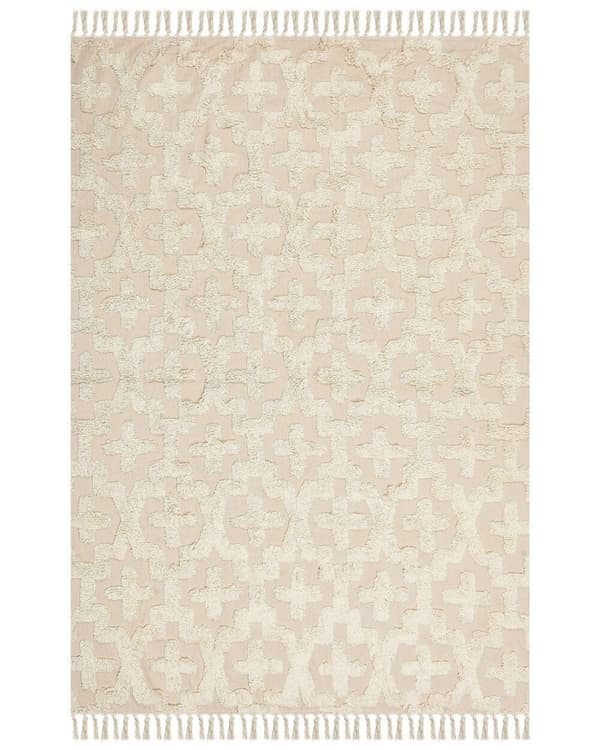 Bomuldstæppe 160 x 230 cm beige ITANAGAR Lumarko!