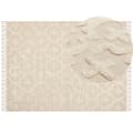 Miniatyrbillede 1 af 7: Bomuldstæppe 160 x 230 cm beige ITANAGAR Lumarko!
