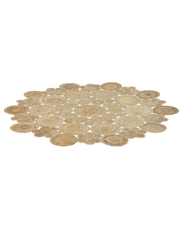Rund jutematta 135 cm beige GERDEK Lumarko!