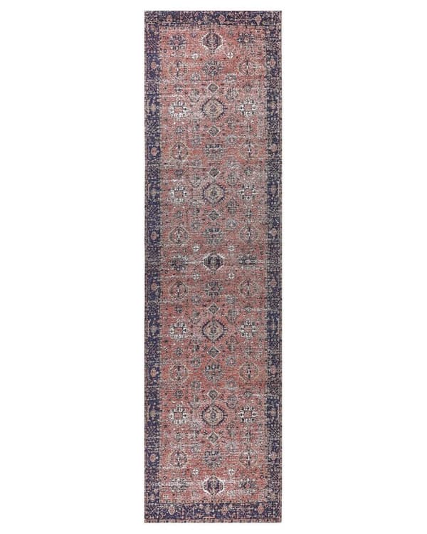 Puuvillamatto 80 x 300 cm puna-sininen KURIN Lumarko!