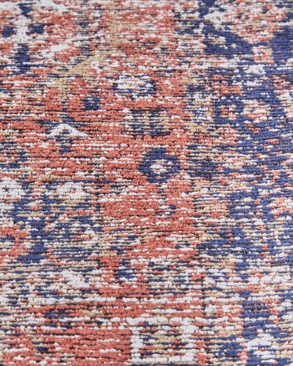 Puuvillamatto 80 x 300 cm puna-sininen KURIN Lumarko!